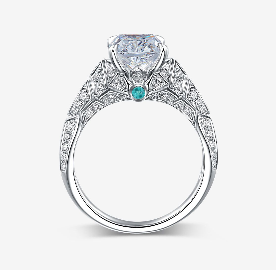 ROMAnce • CRYSTAL CHAPEL ダイヤモンド婚約指輪(WG)サンプル、　オーダーは別途見積もり