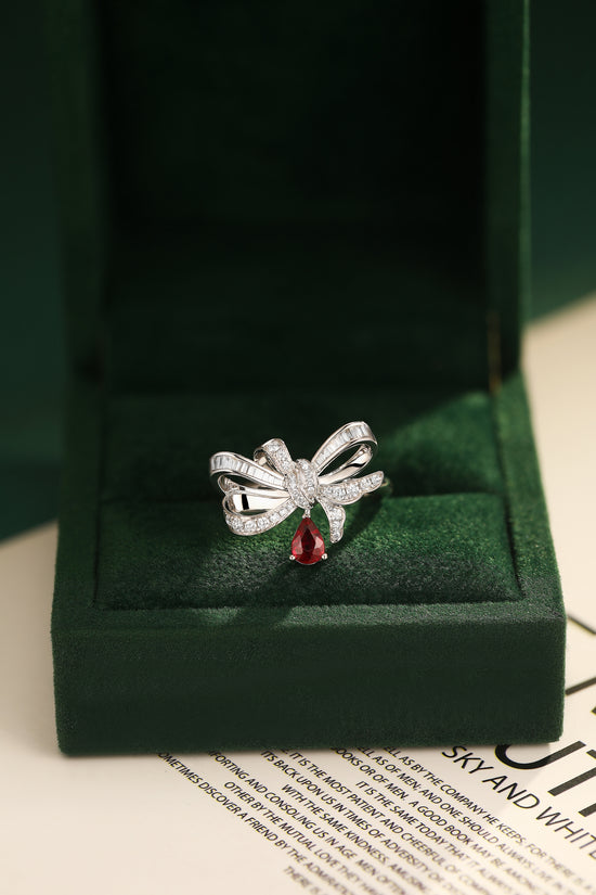LEGACY・BOWTIE--K18 White Gold Ruby Diamonds Bowtie Ring