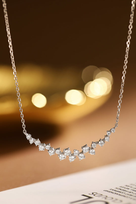 Load image into Gallery viewer, LEGACY--K18 White Gold and Diamonds Line Necklace
