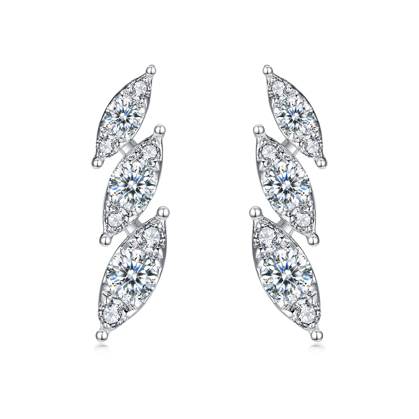 LEGACY--K18 White Gold and Diamonds Earrings