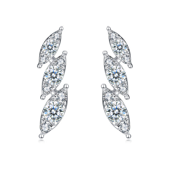 LEGACY--K18 White Gold and Diamonds Earrings