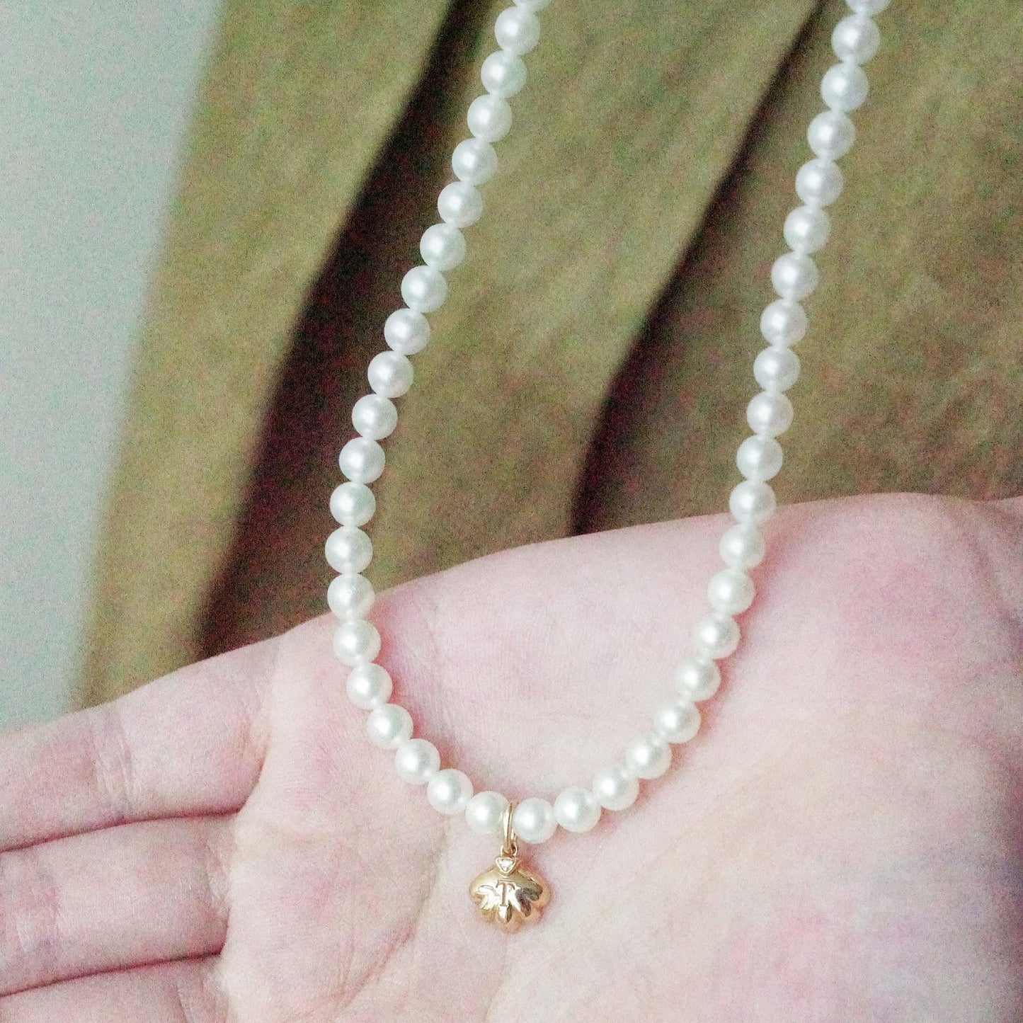 LEGACY・OCEAN--K18 Yellow Gold Akoya Pearl Toggle Clasp Necklace (5mm)
