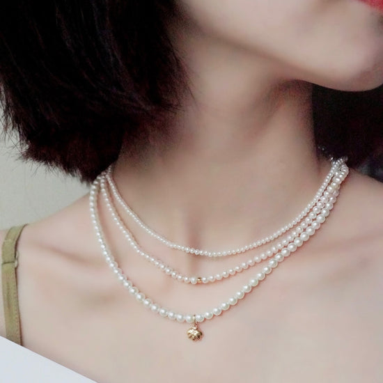 LEGACY・OCEAN--K18 Yellow Gold Akoya Pearl Toggle Clasp Necklace (5mm)