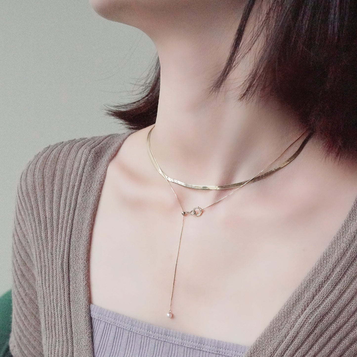 LEGACY--K18 Yellow Gold Thin-Snake-Chain Necklace