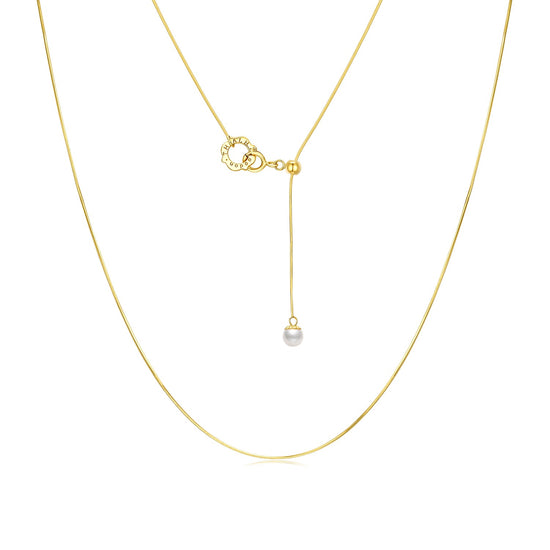 LEGACY--K18 Yellow Gold Thin-Snake-Chain Necklace