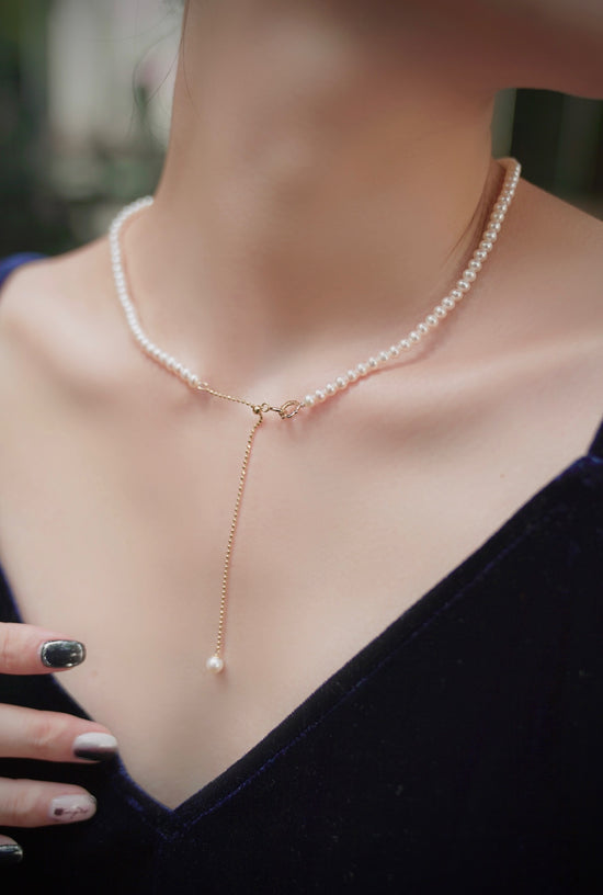 LEGACY--K18 Freshwater Pearl 2way Necklace