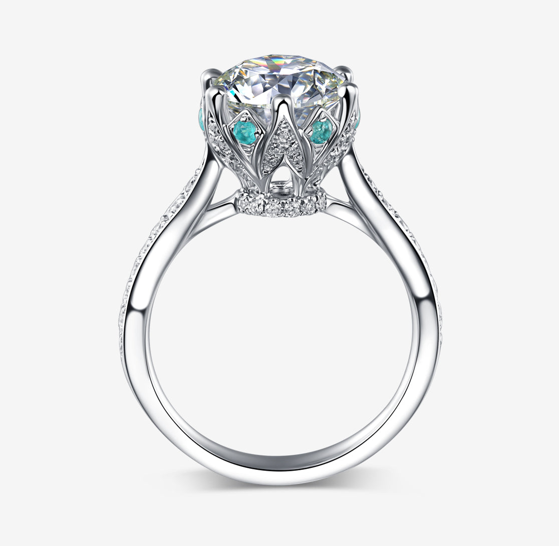 ROMAnce • ROYAL GATEWAY ダイヤモンド/パライバトルマリン 婚約指輪(WG)サンプル品　　オーダーは別途見積もり